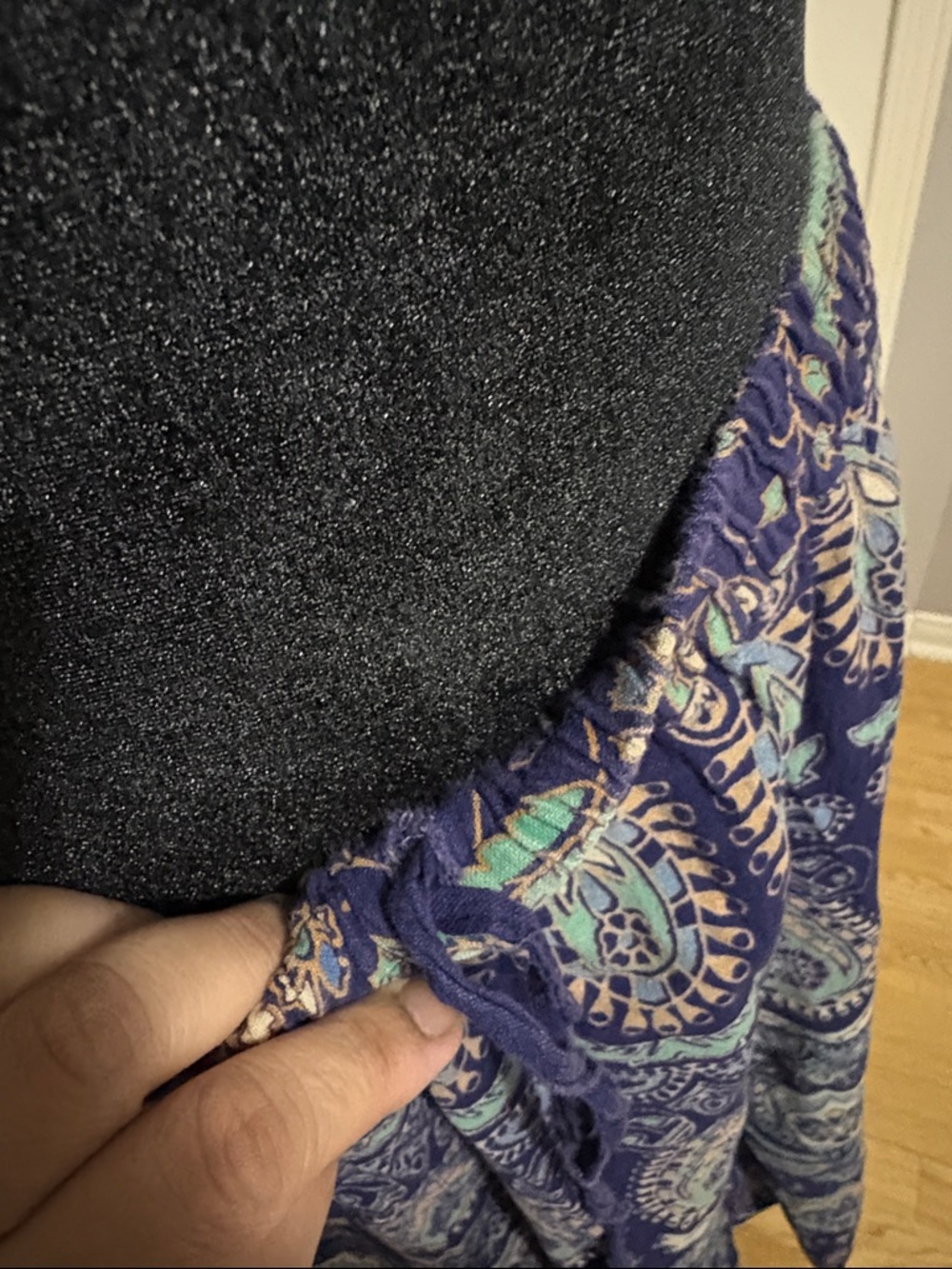 Bohemian Navy Paisley Bangkok Maxi Skirt - Women - Picture 3 of 5